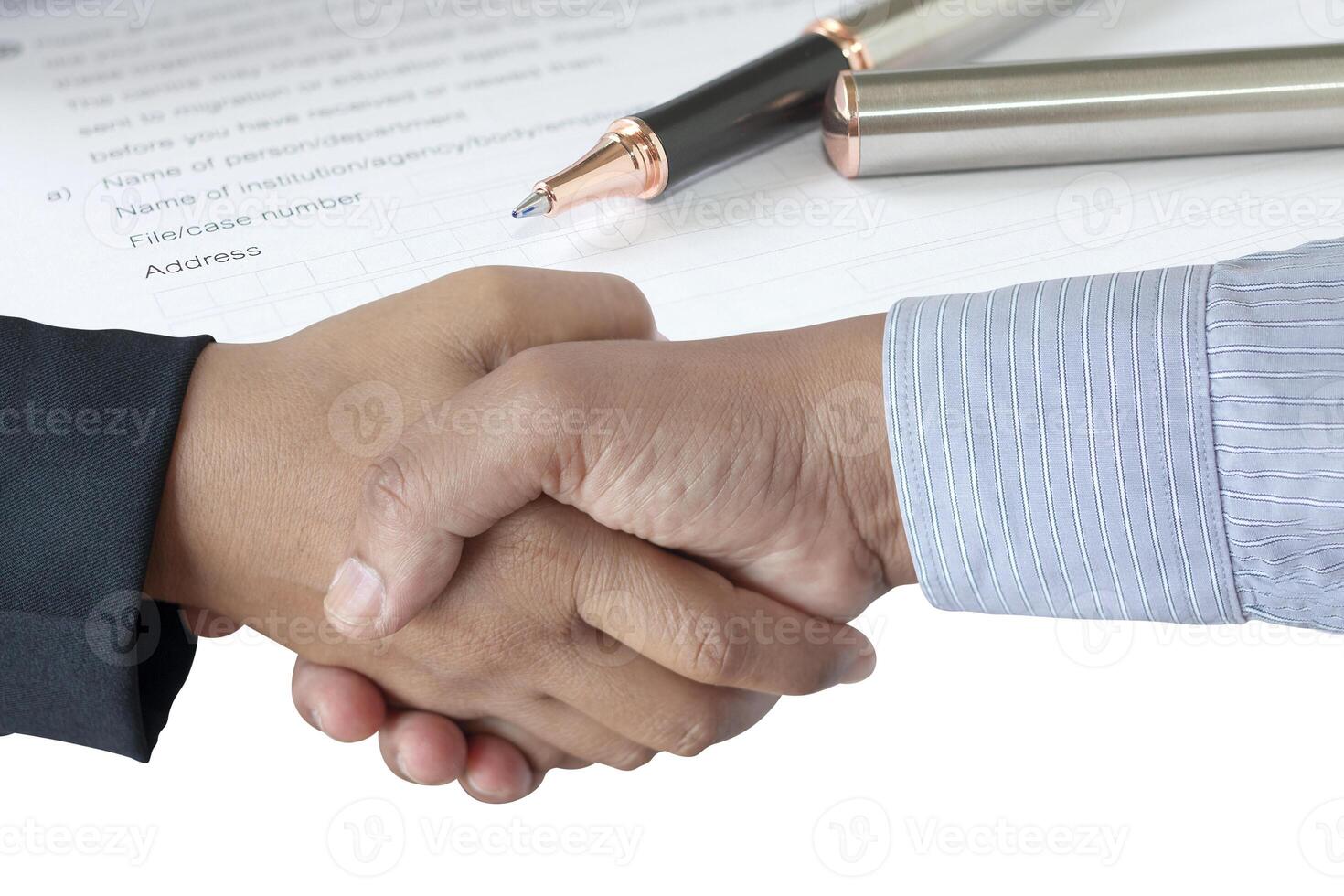 Business People Handshake Greeting Deal Concept photo