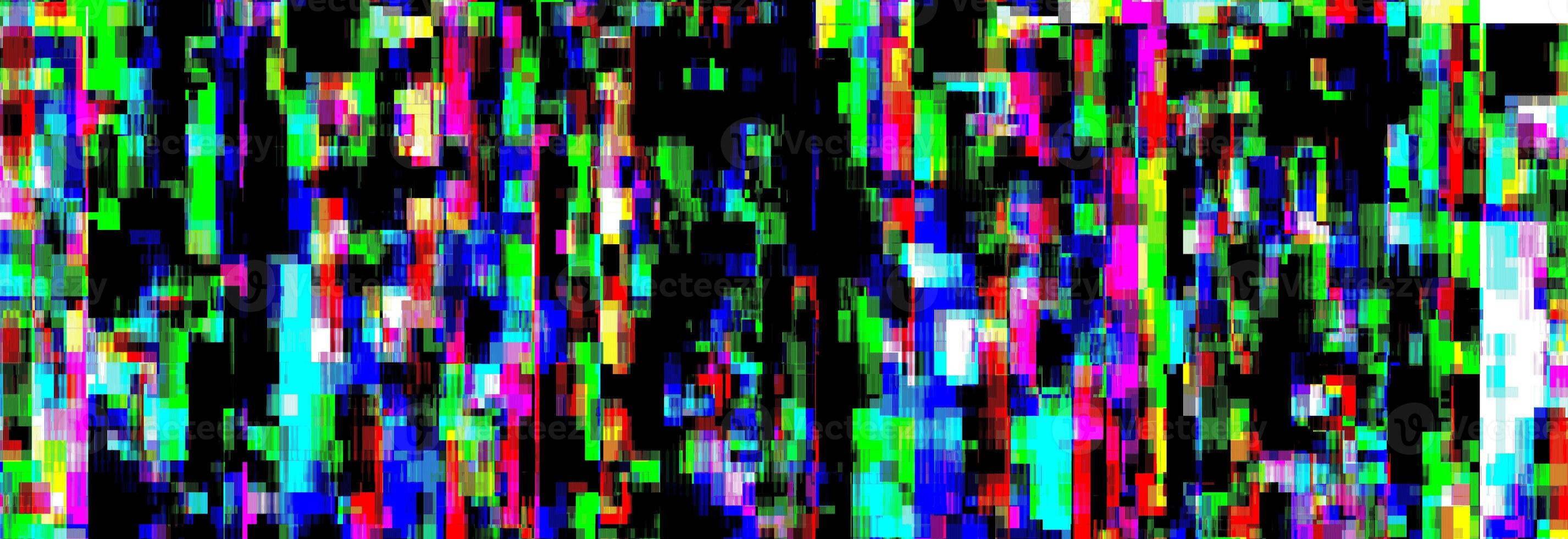 Abstract glitch pixel background. photo