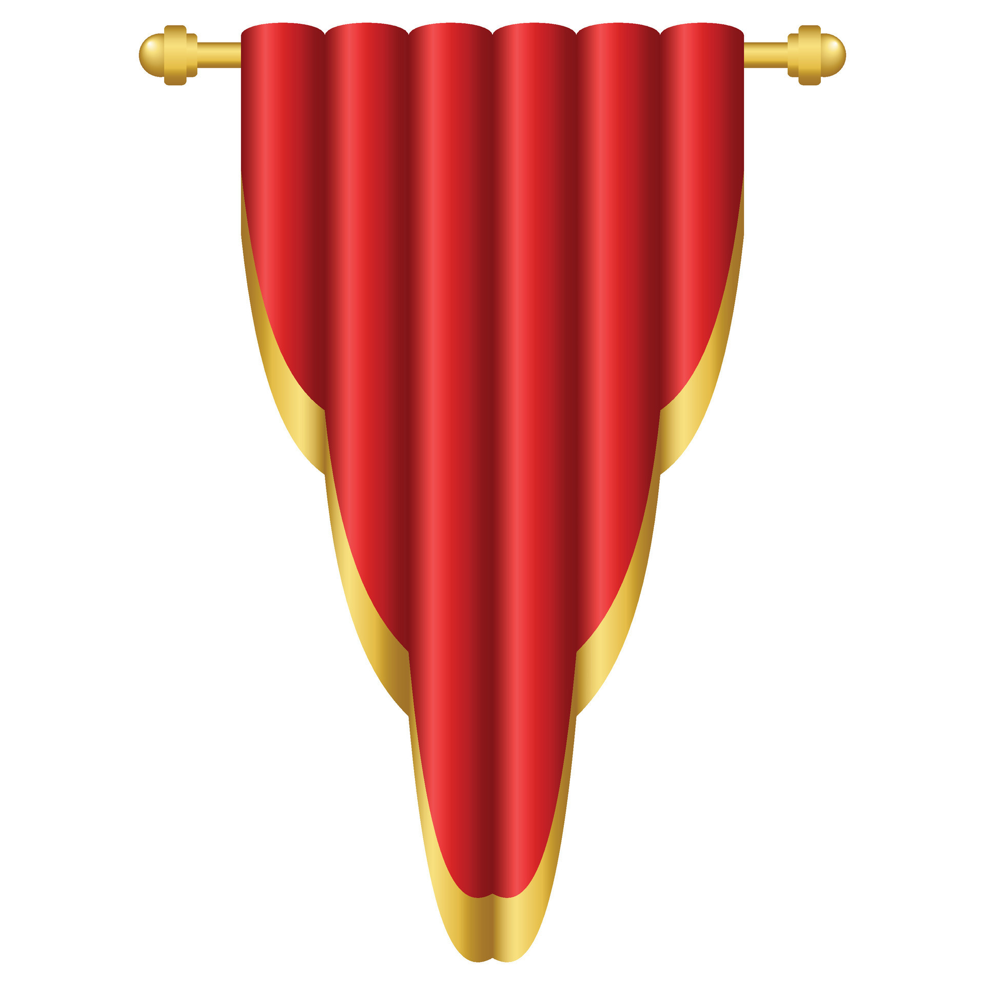 Elegant Red Roller Curtain 43101553 Vector Art at Vecteezy