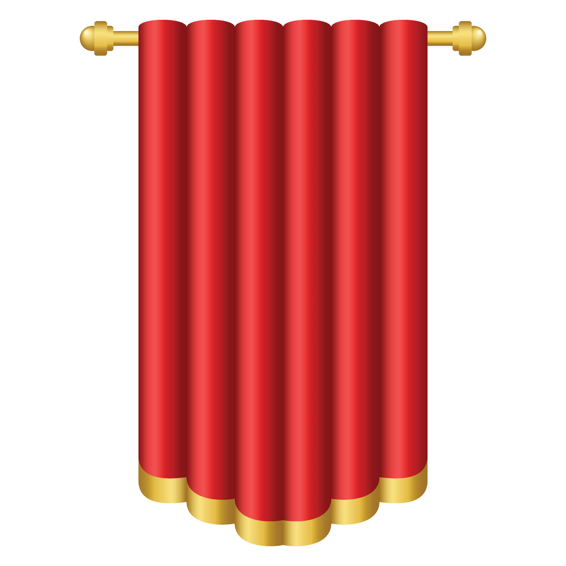 Elegant Red Roller Curtain 43101562 Vector Art at Vecteezy