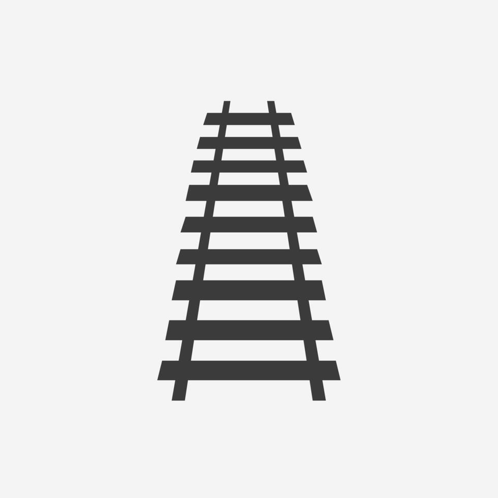 railway track, railroad icon. train symbol sign vector