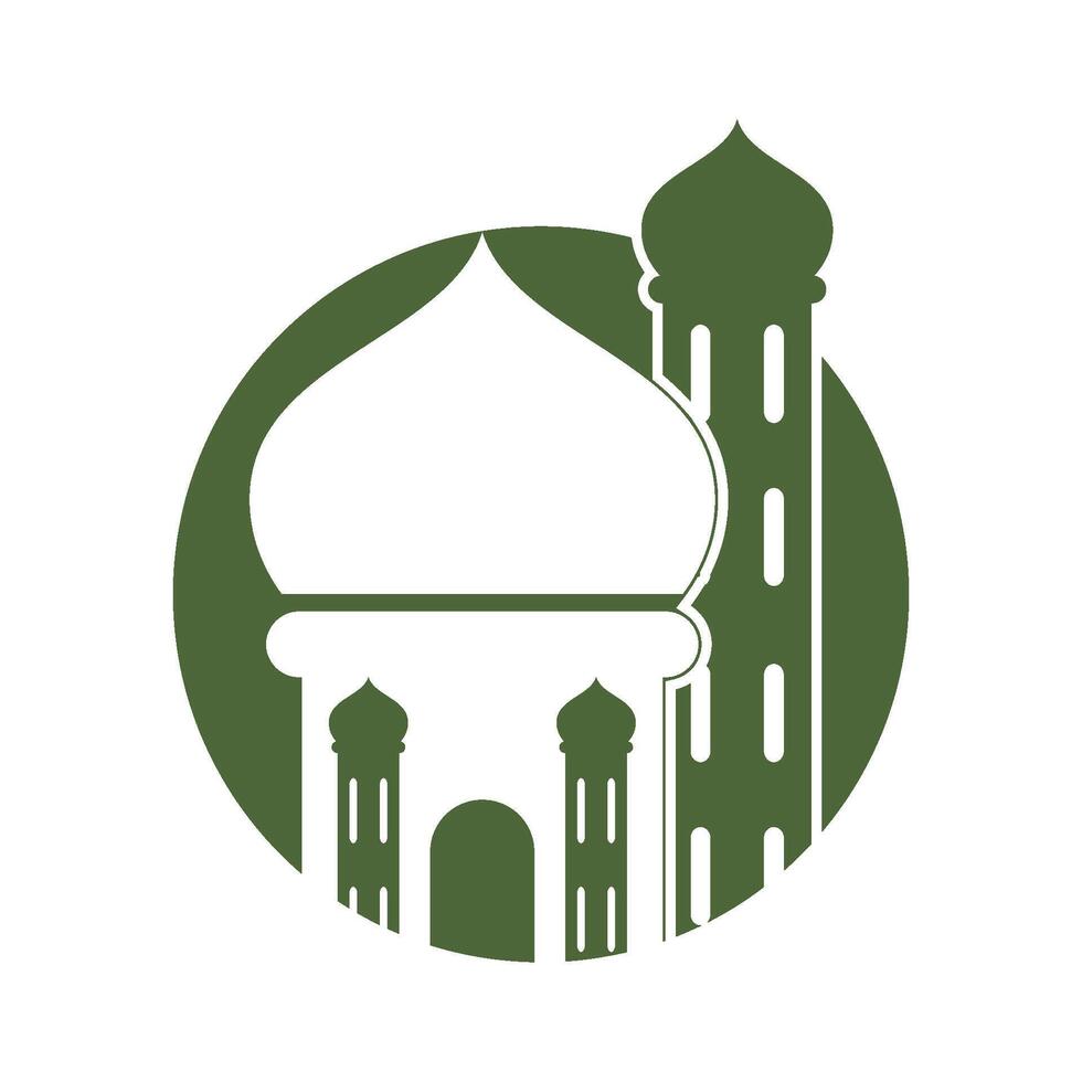 logotipo islámico, mezquita vector