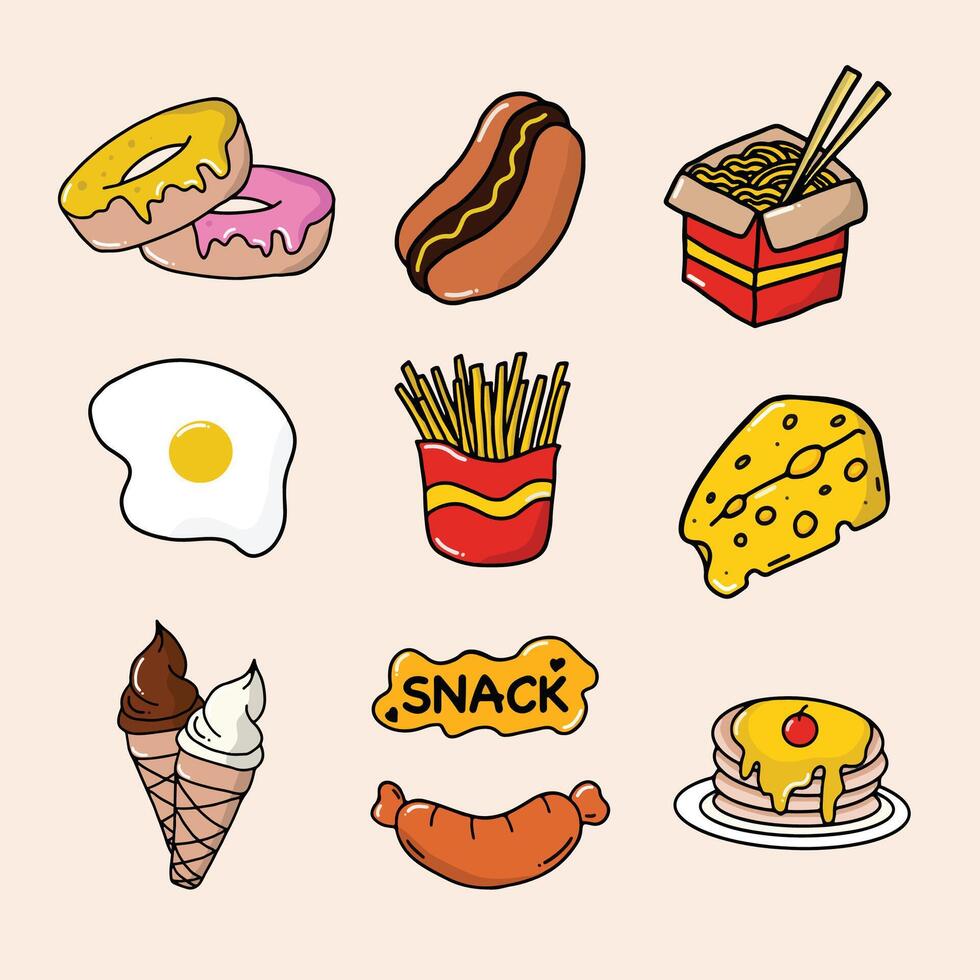 10 Fast Food vector