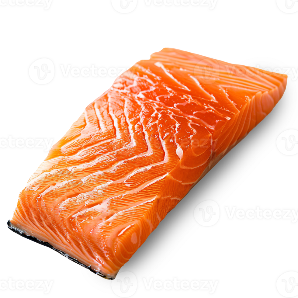 Raw salmon Steak and Meat on transparency Background Isolated Gourmet Meal png