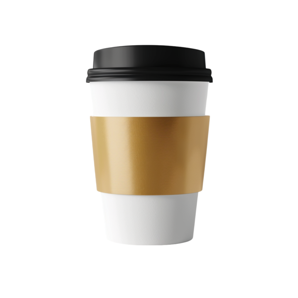 Generated AI Coffee cup 3d icon isolated on transparent background png