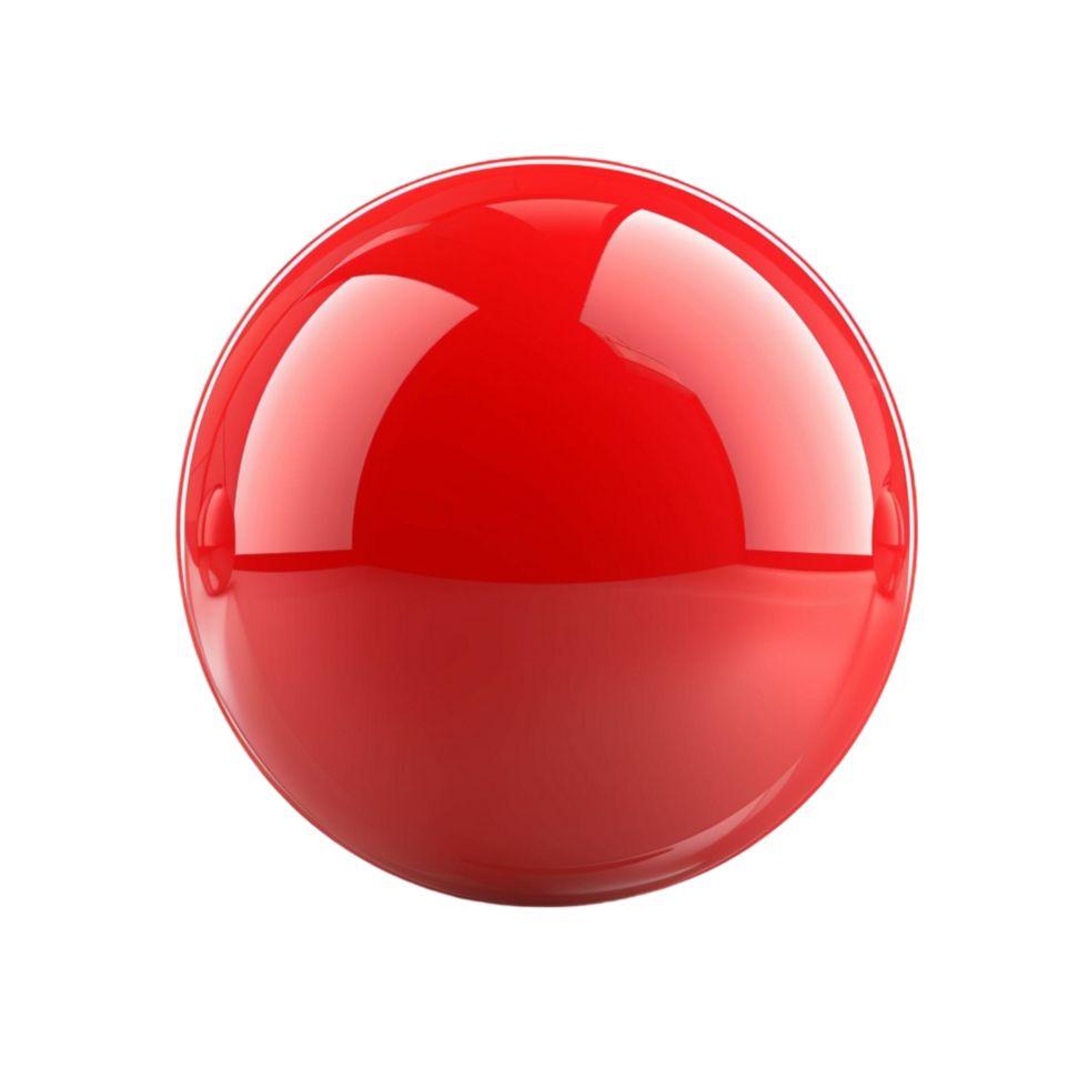 röd runda boll ,sporter boll bilder isolerat på transparent bakgrund genererad ai png