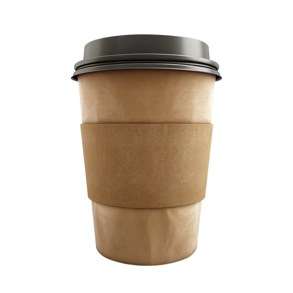 Paper coffee cup isolated on transparent background Generated AI png