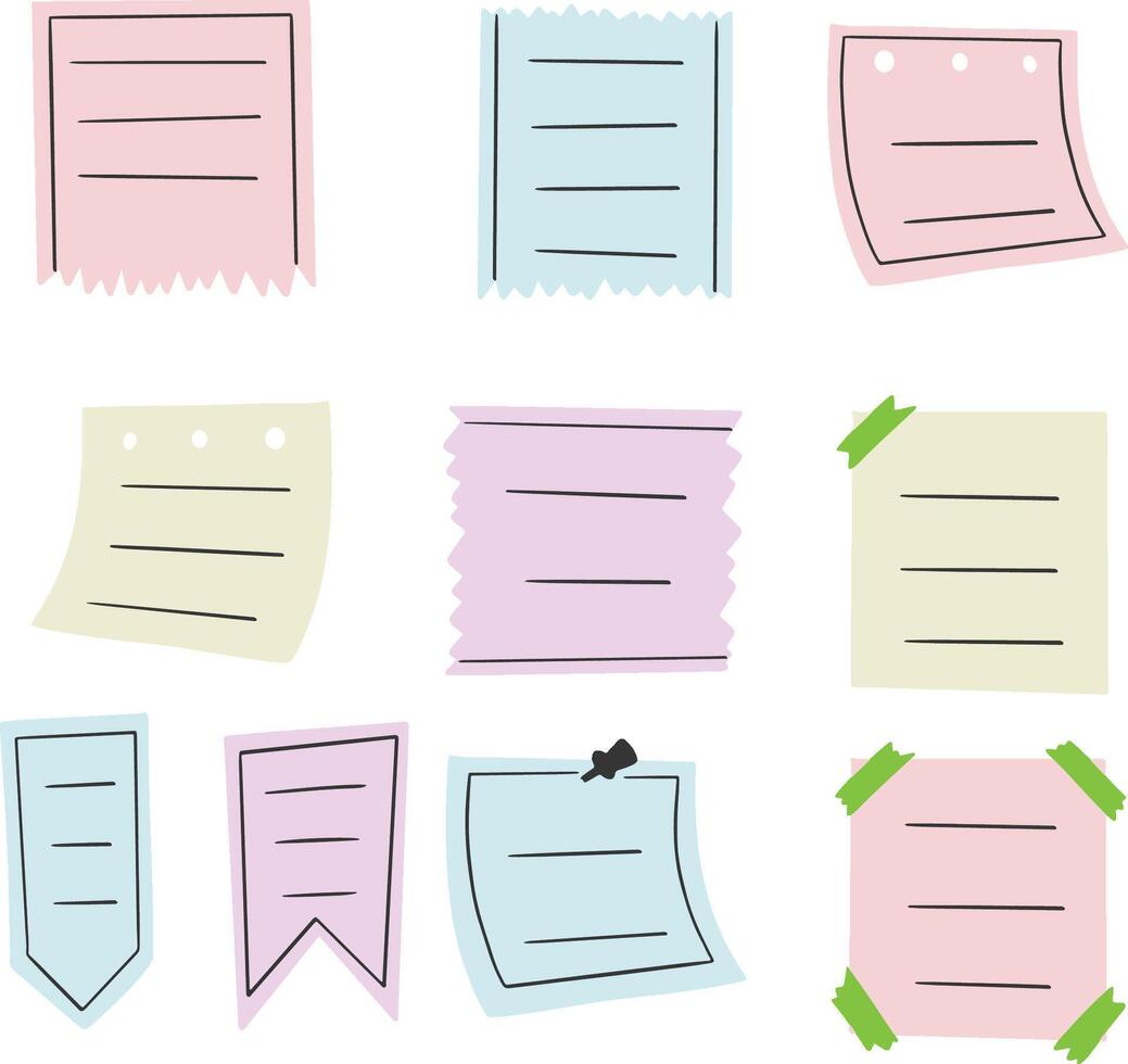 10 Note Planner vector