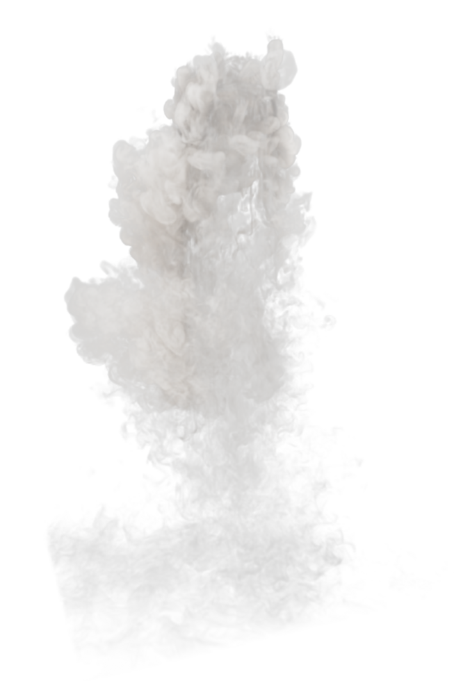 Nitrogen of rocket launch on transparent background png