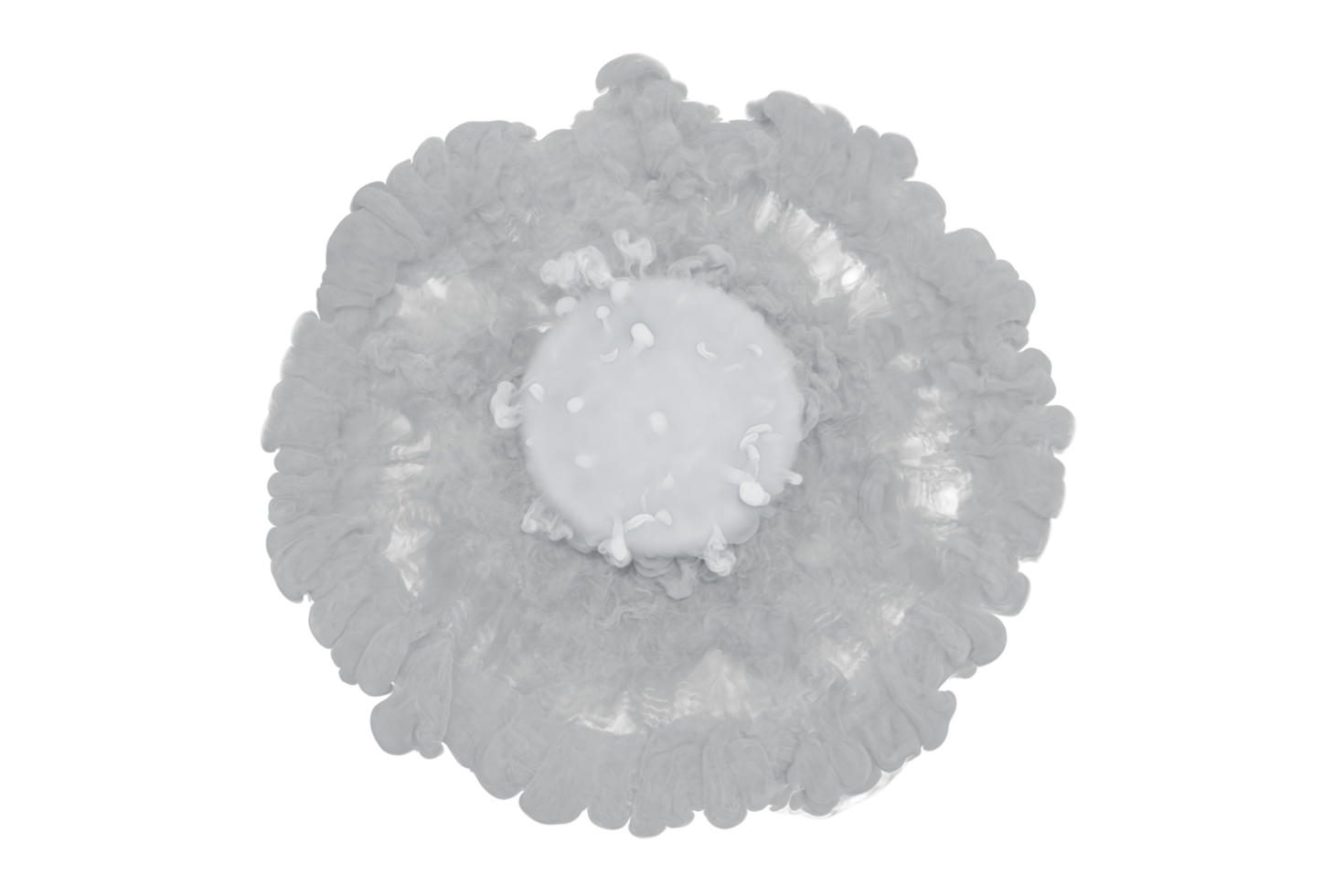 Dry ice smoke with podiums on transparent background png