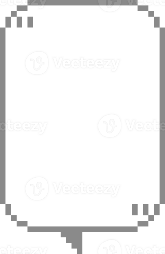 8bit retro game pixel speech bubble balloon with quotation marks, icon sticker memo keyword planner text box banner png