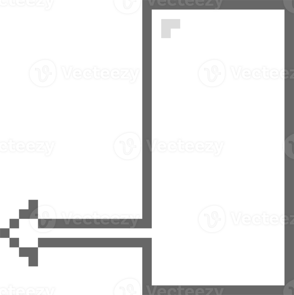 8 bit retro spel pixel toespraak bubbel ballon icoon sticker memo trefwoord ontwerper tekst doos banier png