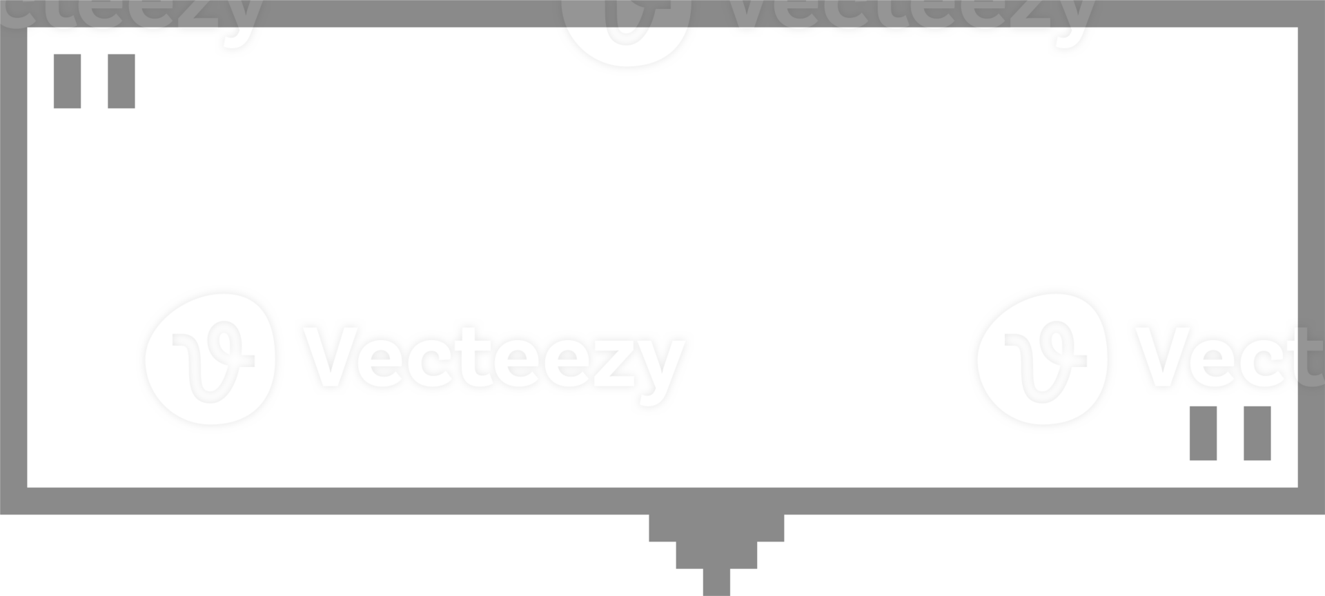 8bit retro game pixel speech bubble balloon with quotation marks, icon sticker memo keyword planner text box banner png