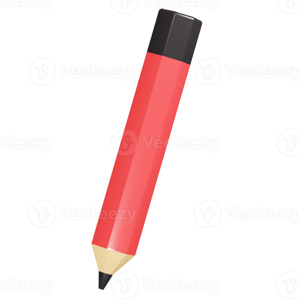 Pencil icon 3d render illustration png