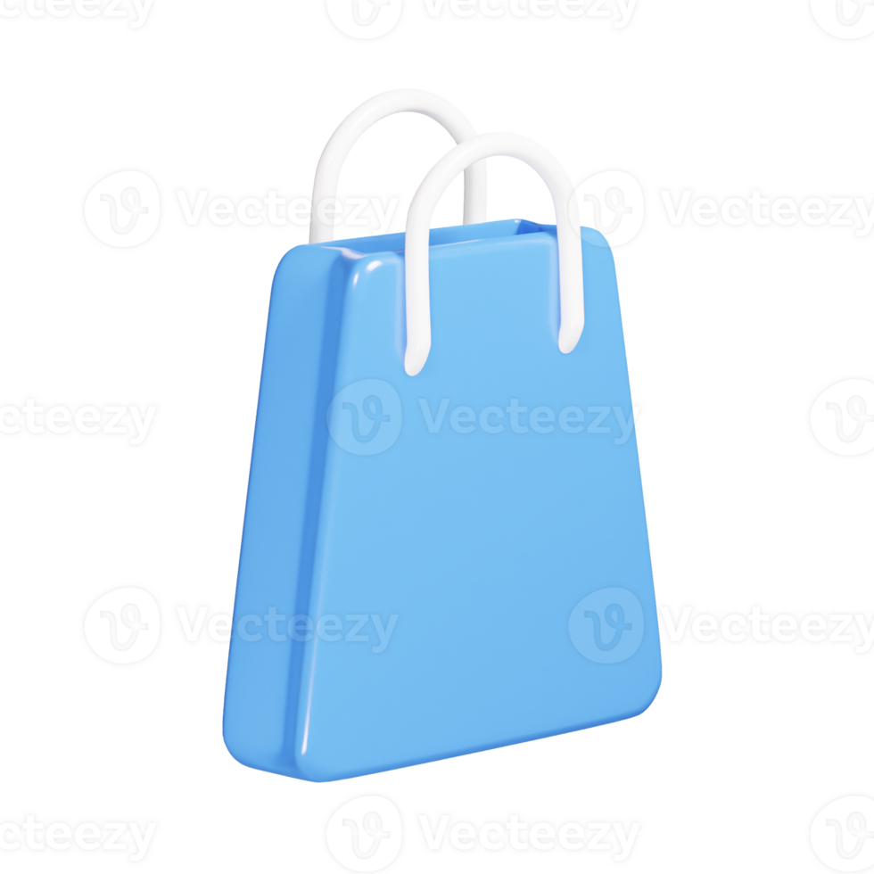 Shoping bag icon 3d render illustration png