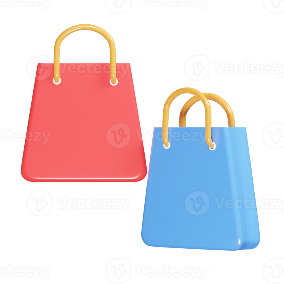 compras bolso icono 3d hacer ilustración png