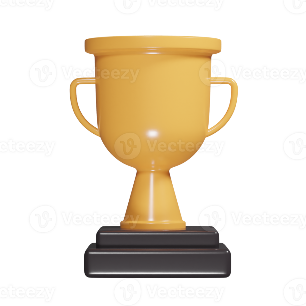 Trophy icon 3d render illustration png