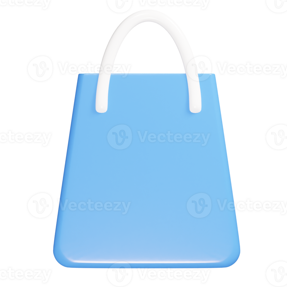 Shoping bag icon 3d render illustration png