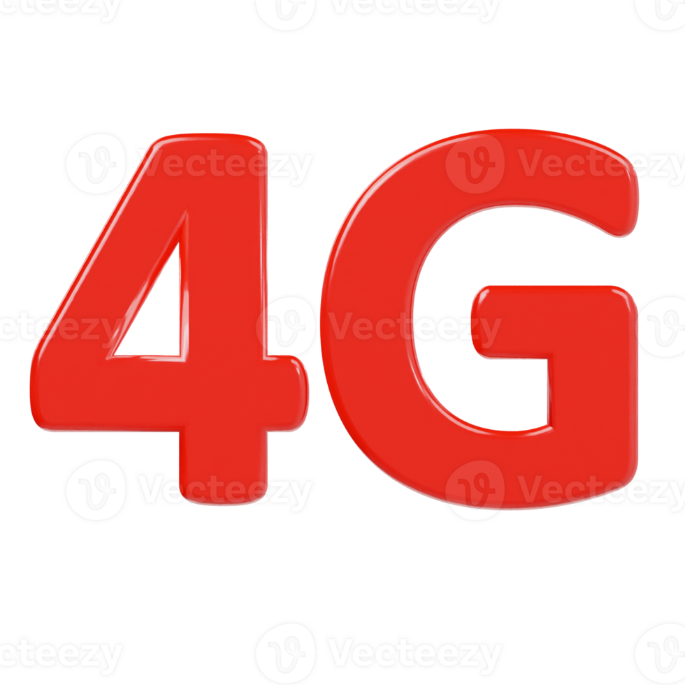 4G icon 3d render illustration png