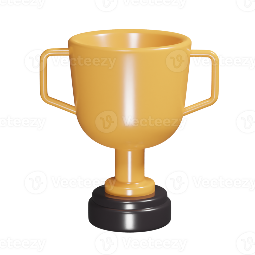 Trophy icon 3d render illustration png