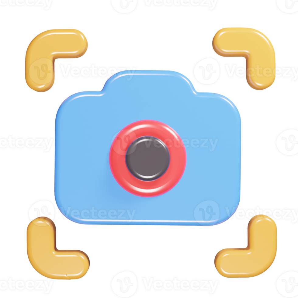 Cemera icon 3d render illustration png