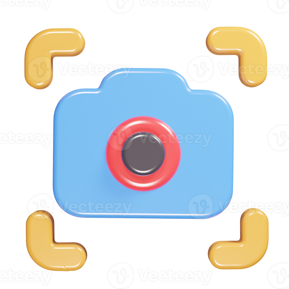 cemera ícone 3d render ilustração png