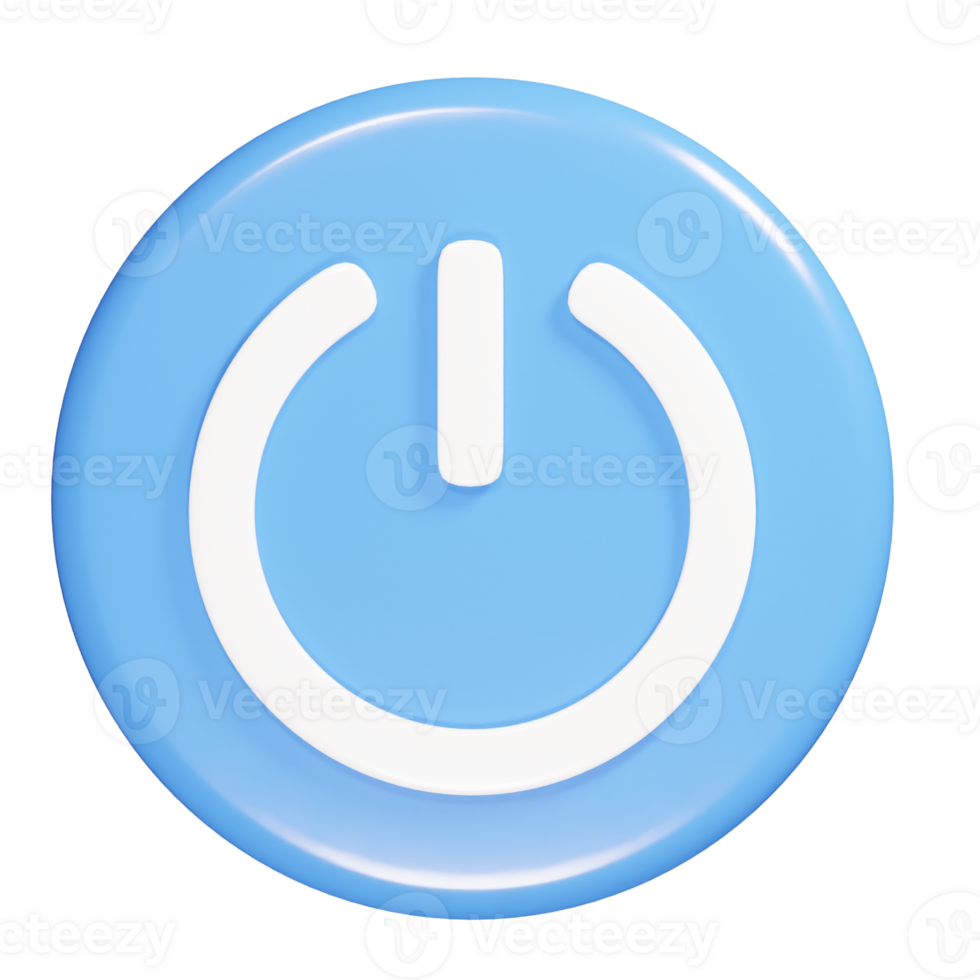 Button icon 3d render illustration png