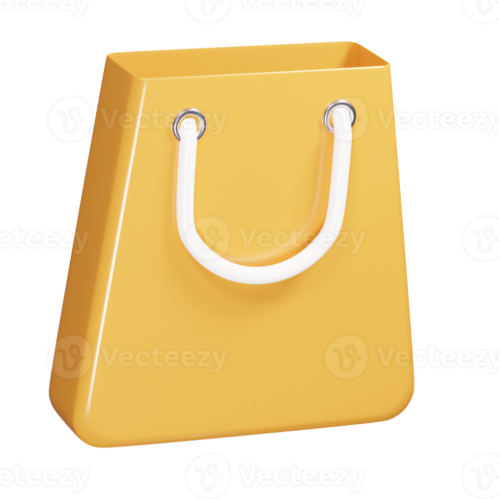 Shoping bag icon 3d render illustration png