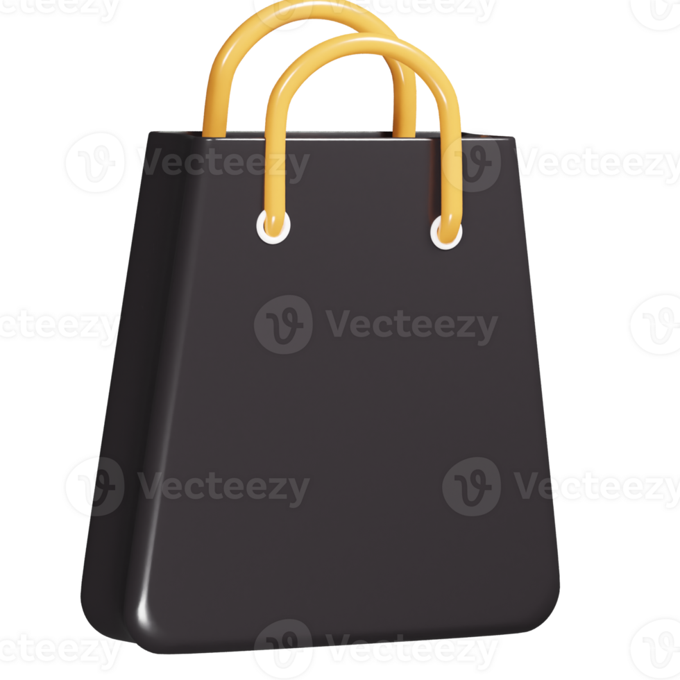 Shoping bag icon 3d render illustration png