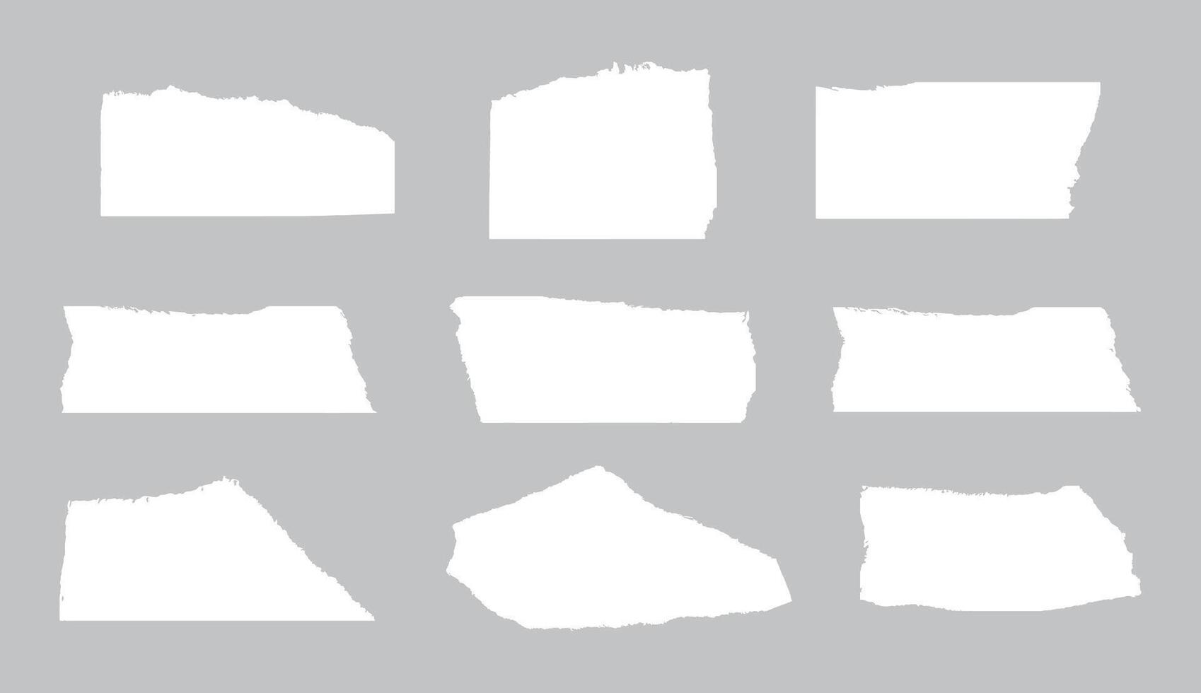 White torn paper sheet bundle. vector