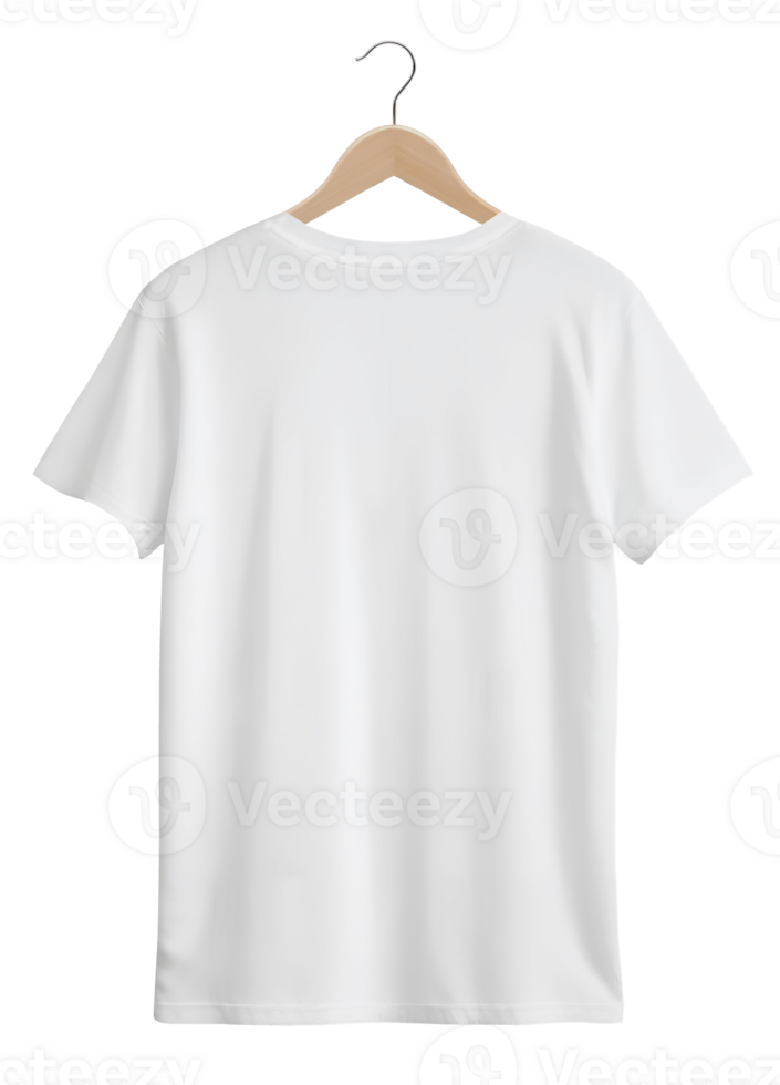 white T-shirt mockup. Clear Mockup of realistic shirt. on isolated background png