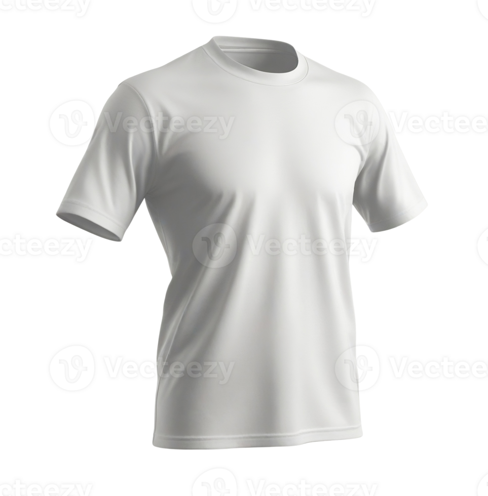 white T-shirt mockup. Clear Mockup of realistic shirt. on isolated background png