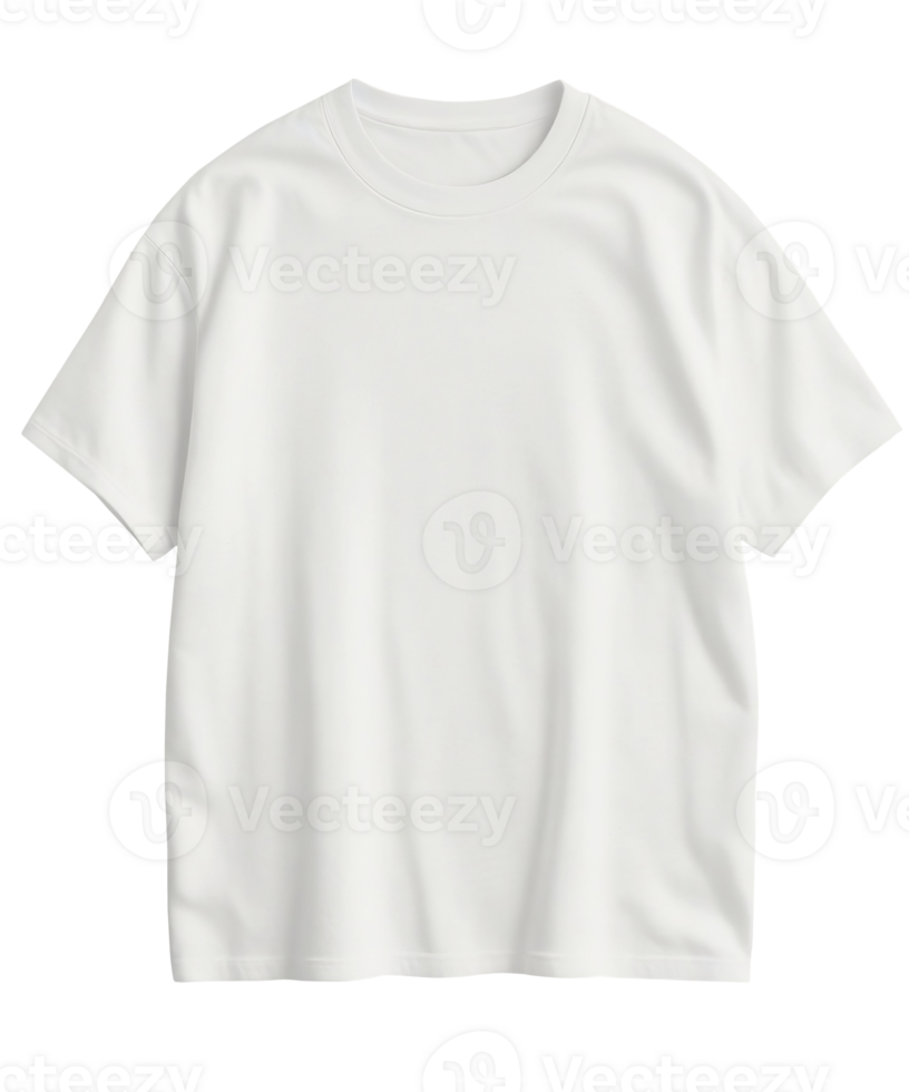 white T-shirt mockup. Clear Mockup of realistic shirt. on isolated background png