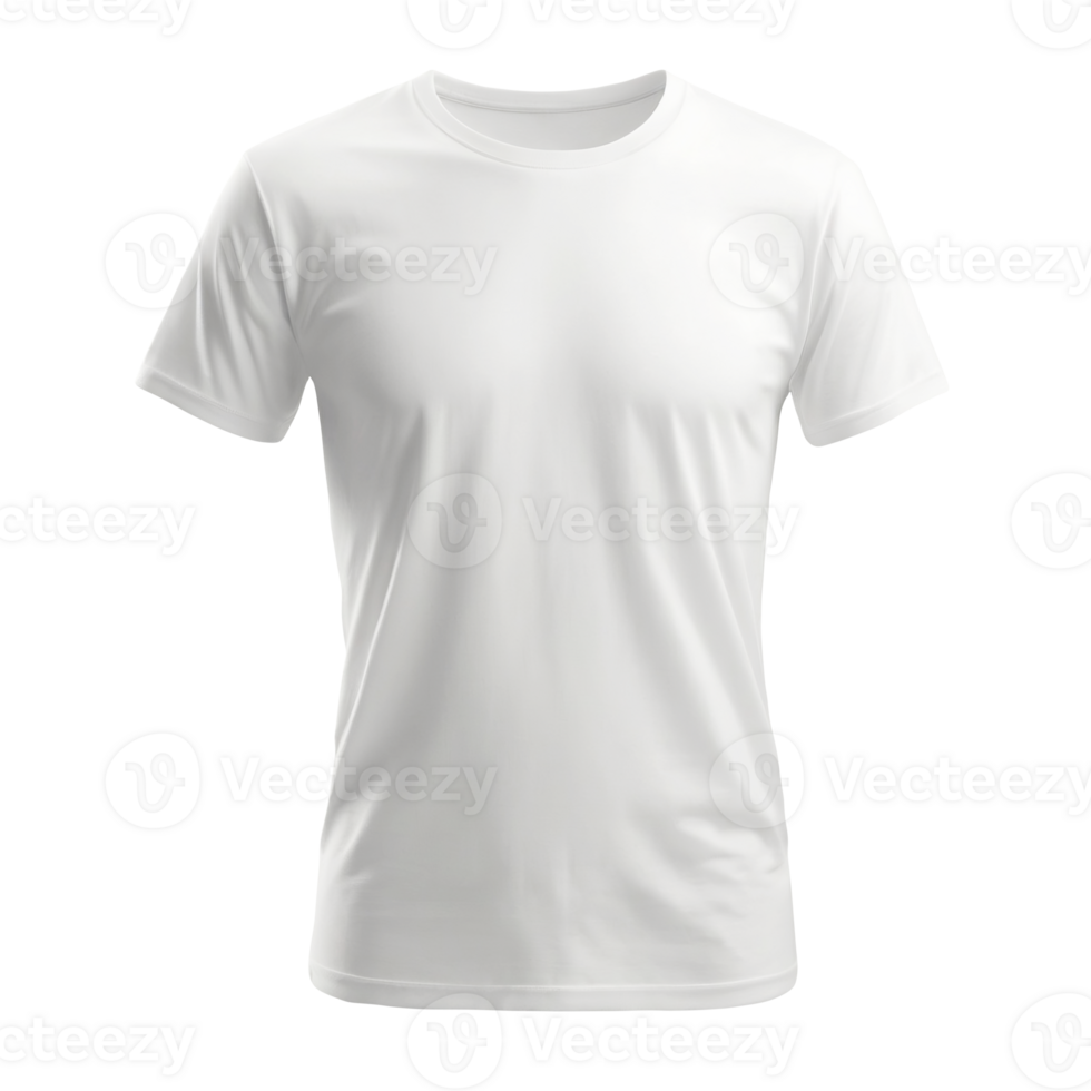 white T-shirt mockup. Clear Mockup of realistic shirt.on isolated background png