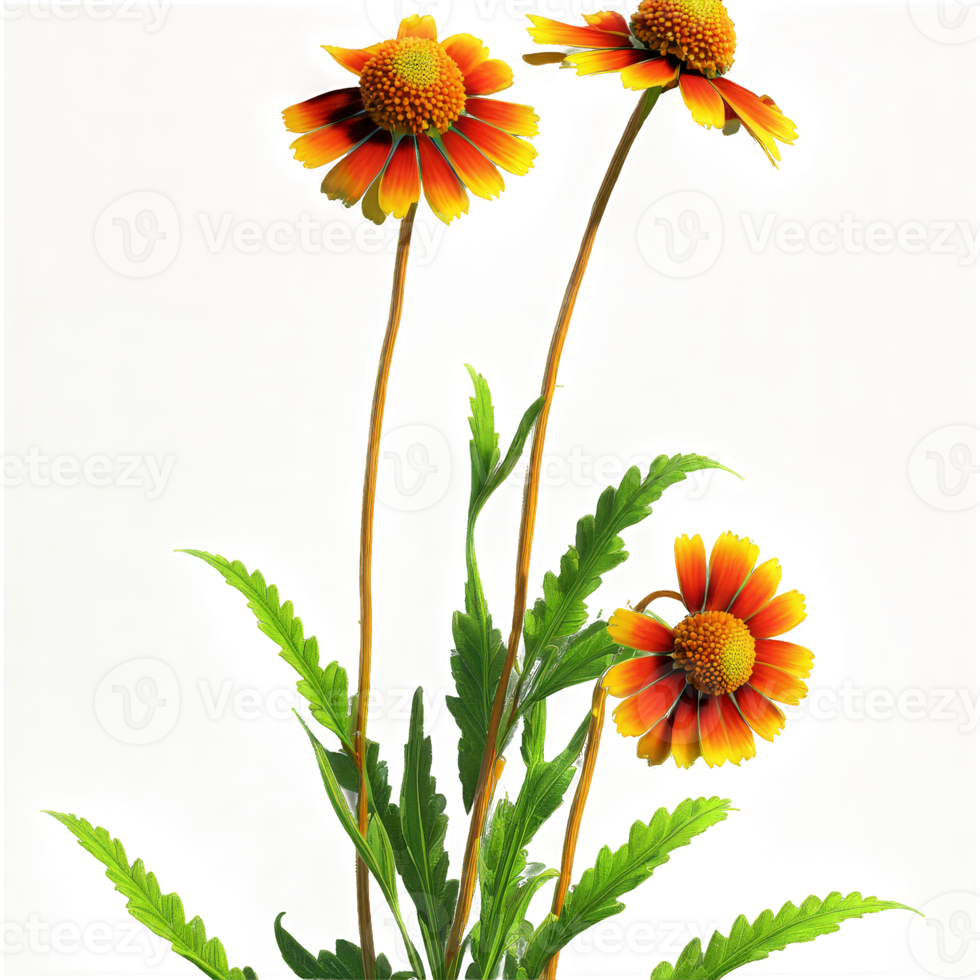 hélénium hélénium automnal avec vibrant Marguerite comme fleurs dans nuances de Jaune Orange ou rouge png