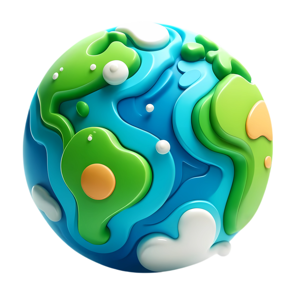 3D Cartoon people hugging the earth concept of earth day and climate change awareness png