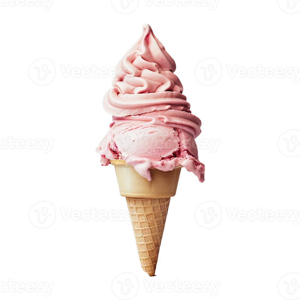Ice cream isolated on transparent background. png