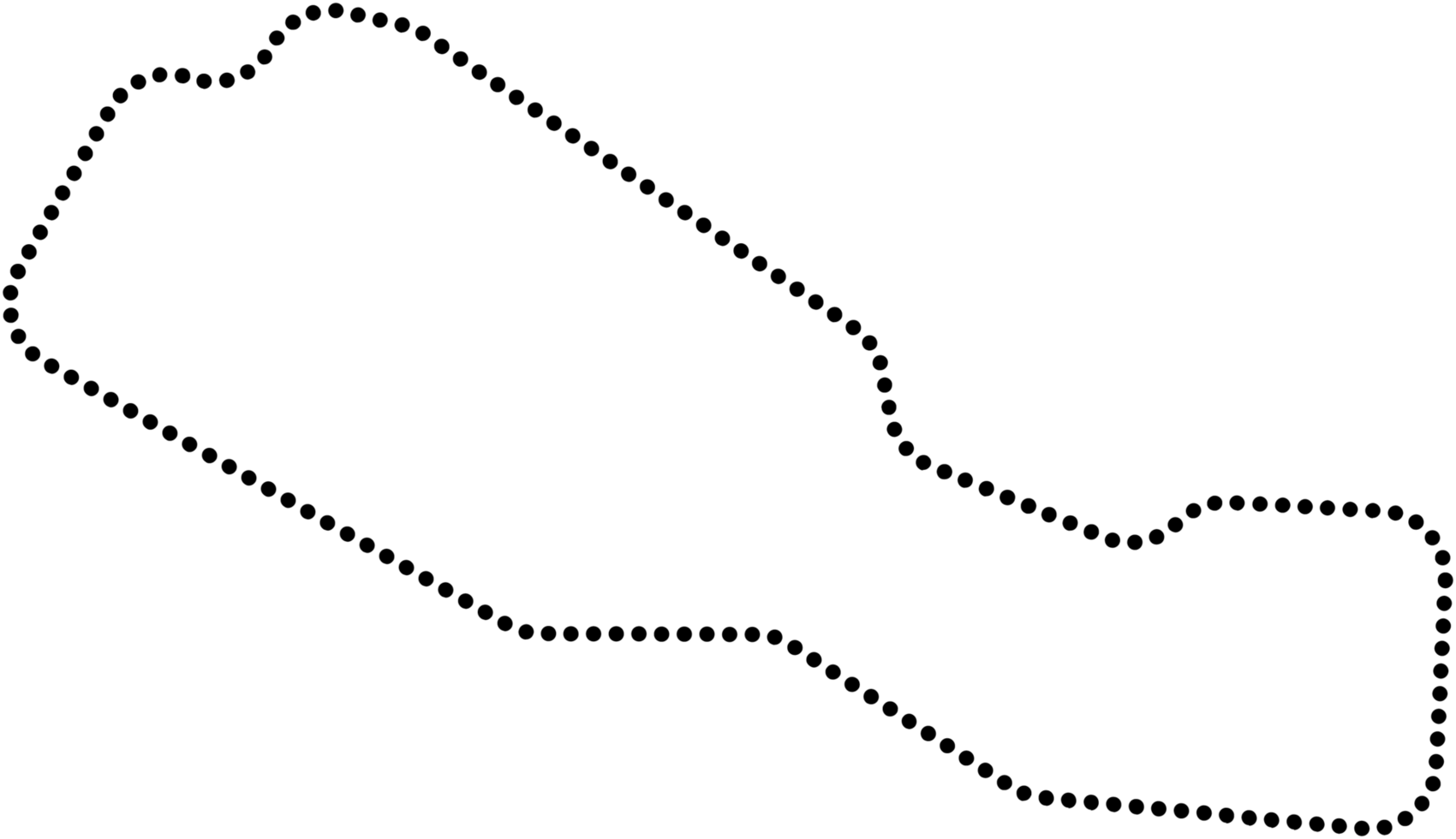 dot line drawing of nepal map. png