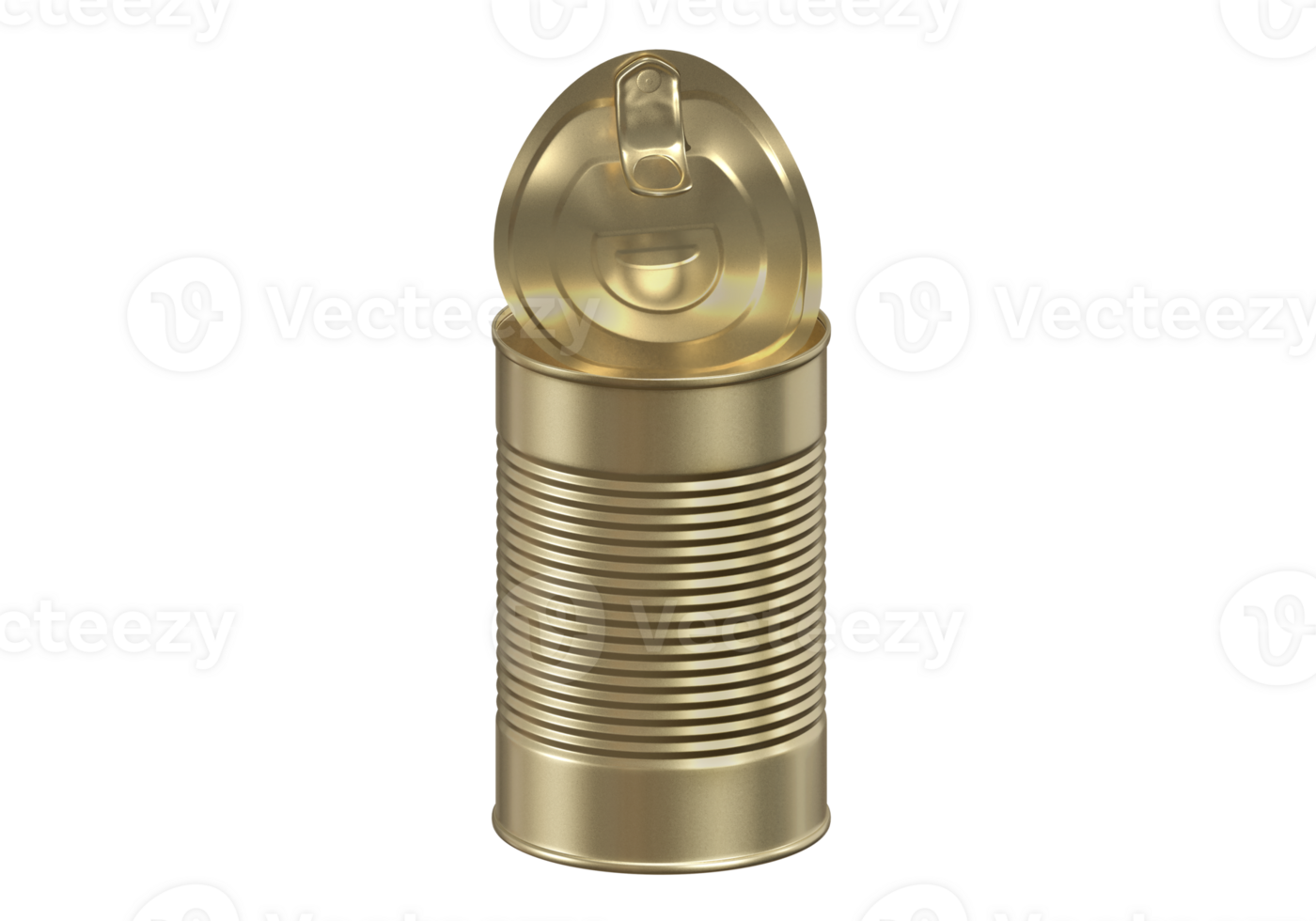tin can, lid with open lock, transparent background png