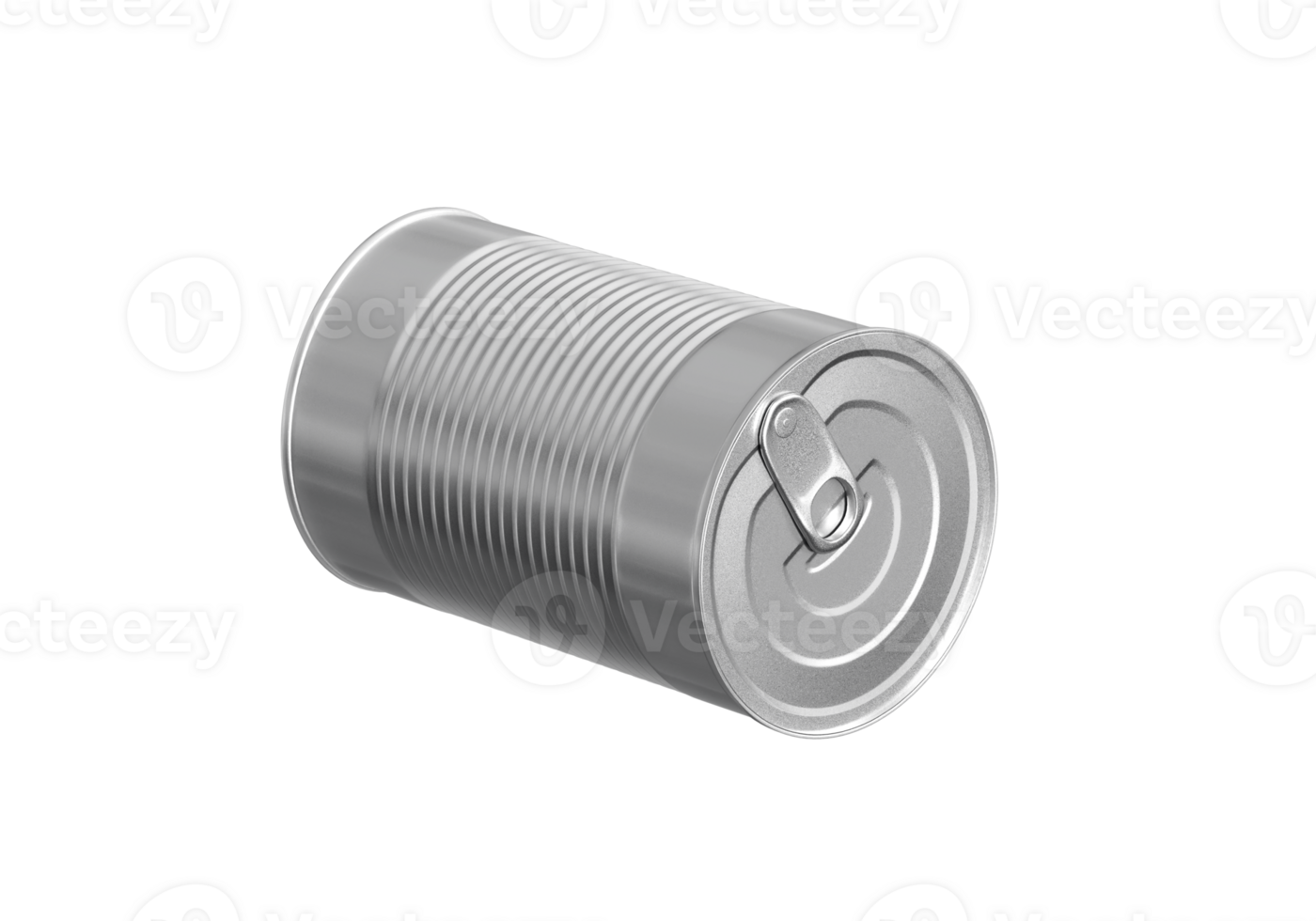 One closed tin can, transparent background png