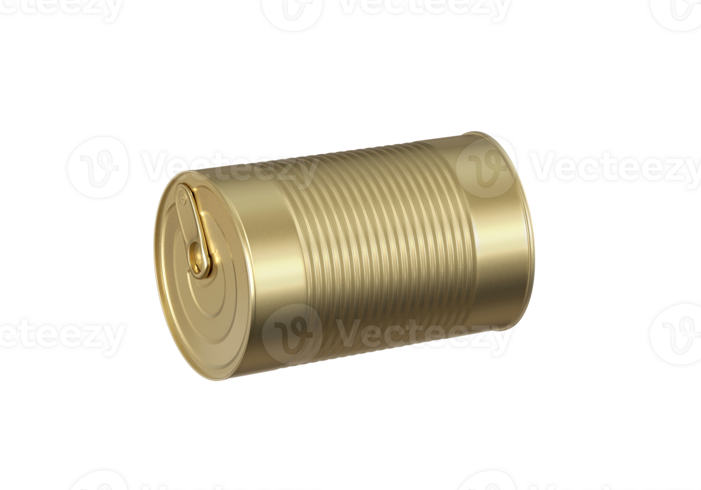 One closed tin can, transparent background png
