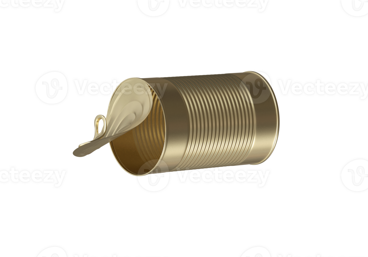 tin can, lid with open lock, transparent background png