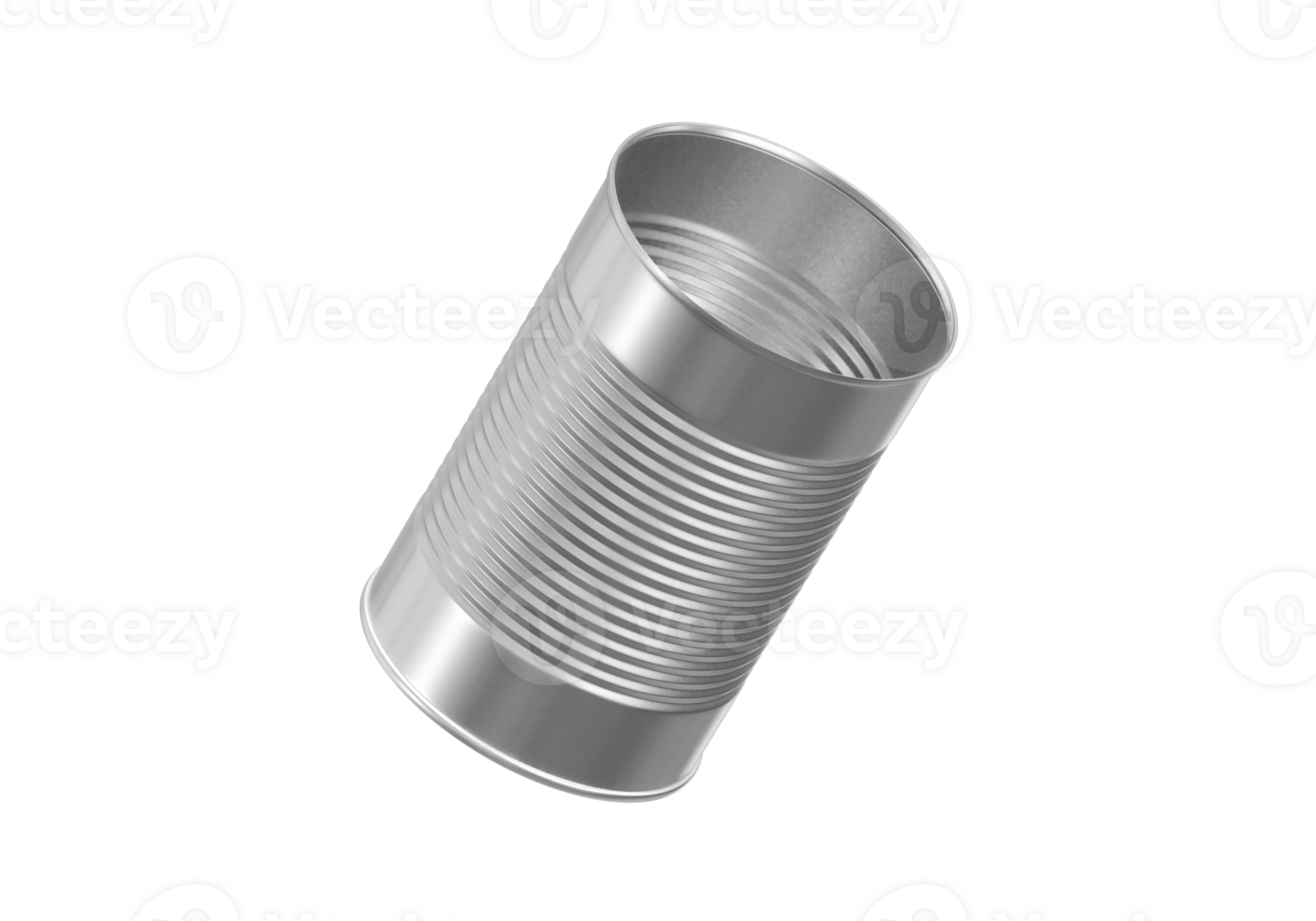 Open metal can, transparent background png
