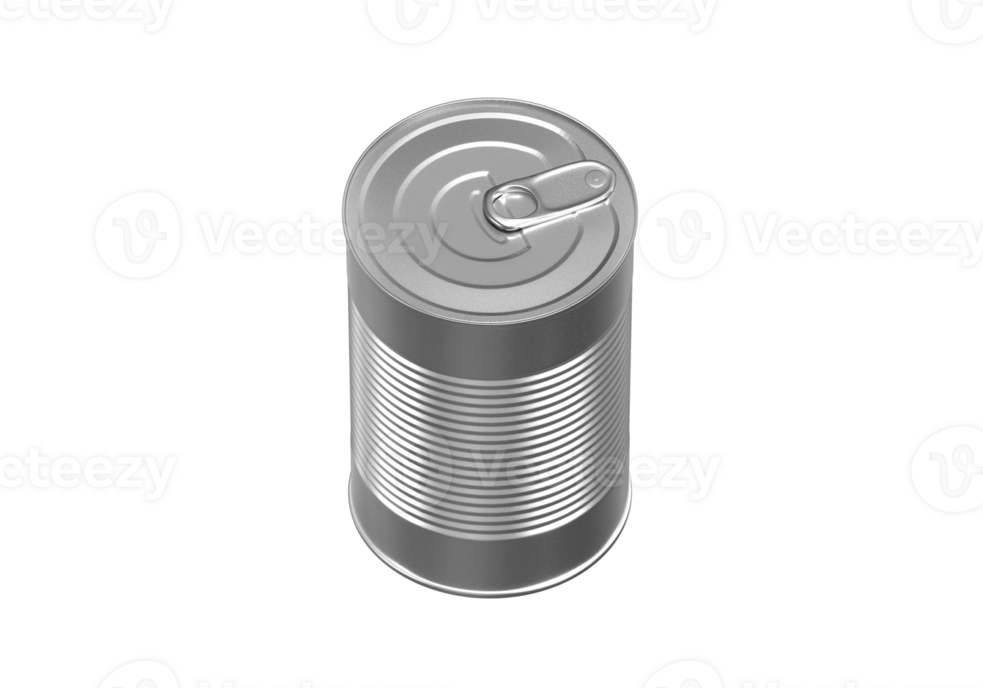 One closed tin can, transparent background png