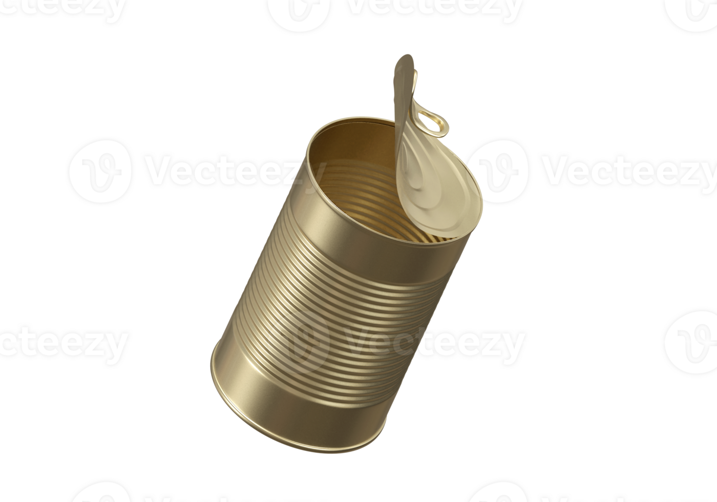 tin can, lid with open lock, transparent background png