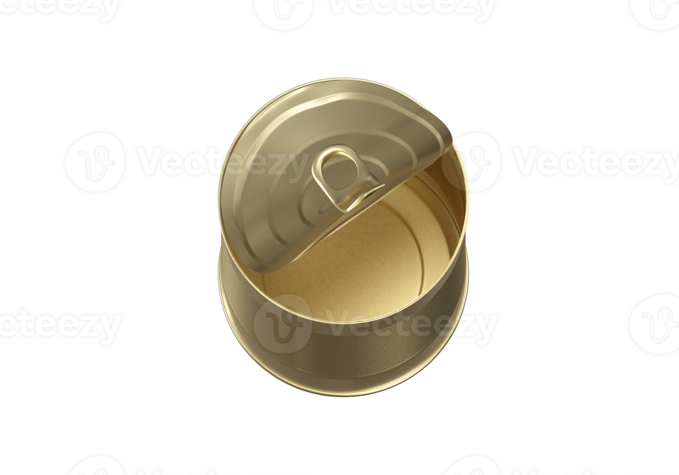 tin can, lid with open lock, transparent background png