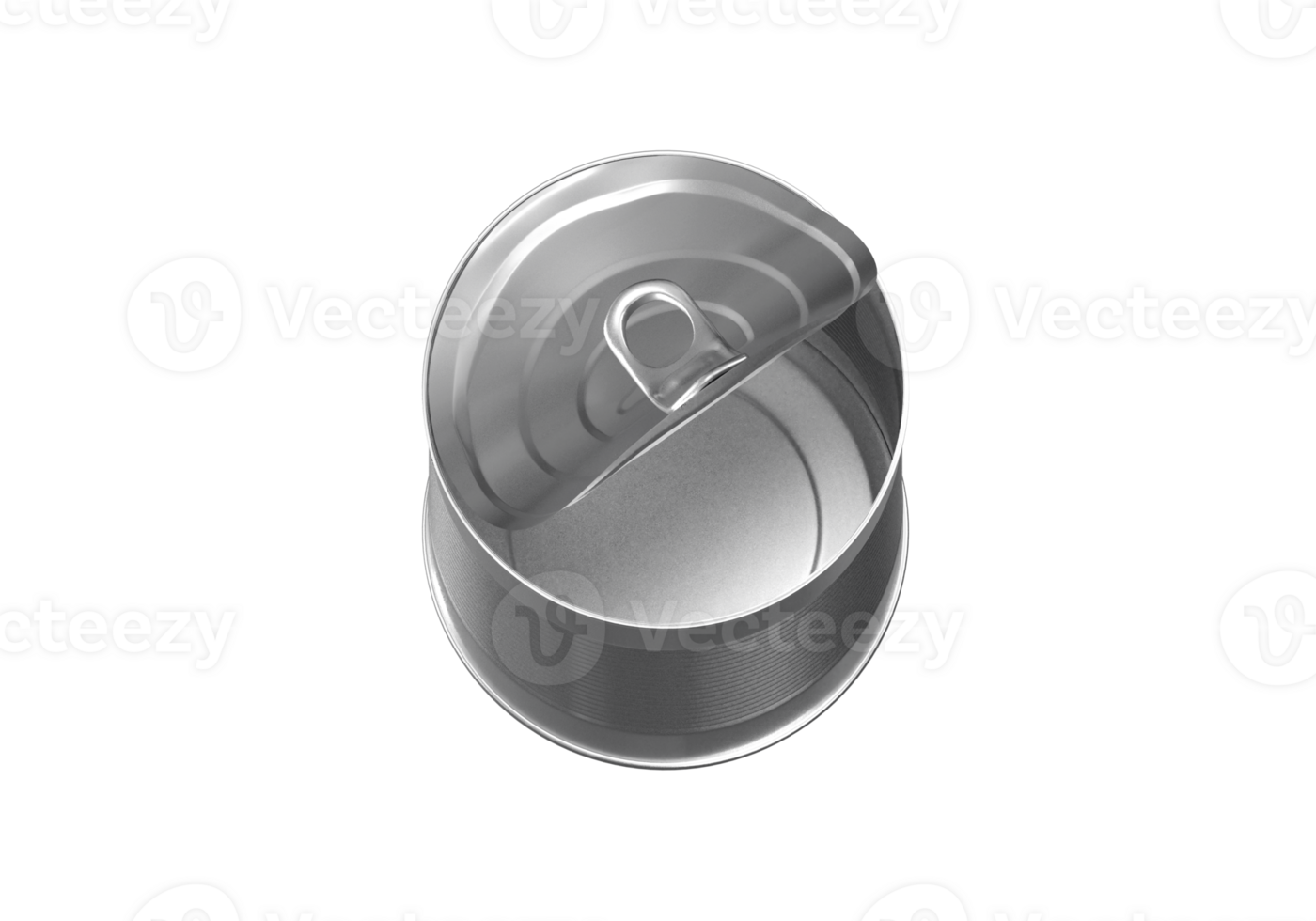 Open tin can, transparent background png