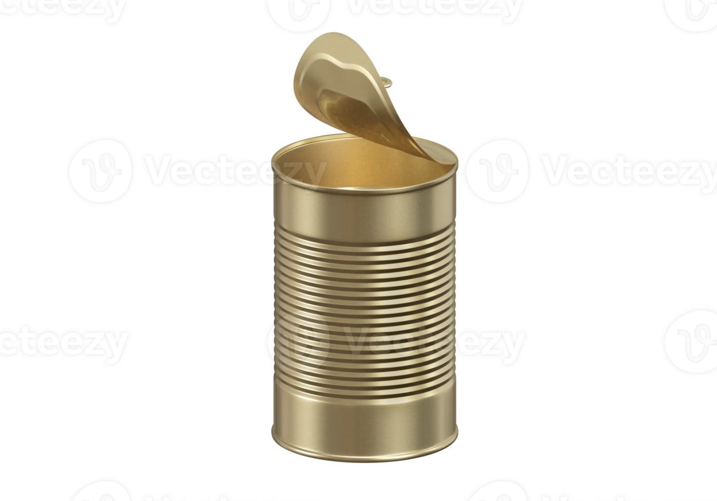 tin can, lid with open lock, transparent background png
