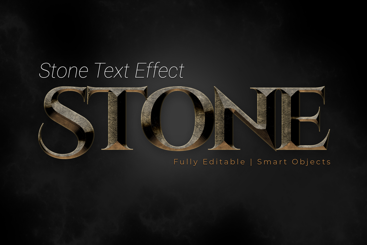 Stone Text Style Effect Mockup psd