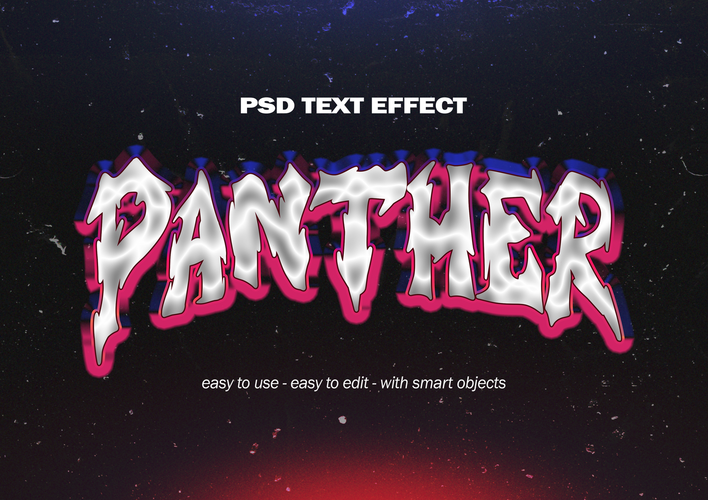 pantera editable texto efecto psd